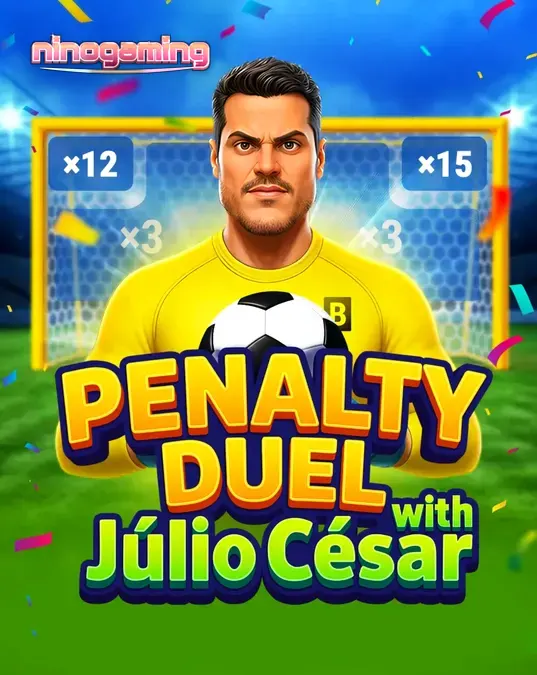 Penalty Duel with Júlio César slot game interface